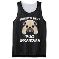 World's Best Pug Grandma Dog Granddog Mesh Reversible Basketball Jersey Tank