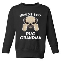 World's Best Pug Grandma Dog Granddog Toddler Sweatshirt