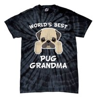 World's Best Pug Grandma Dog Granddog Tie-Dye T-Shirt