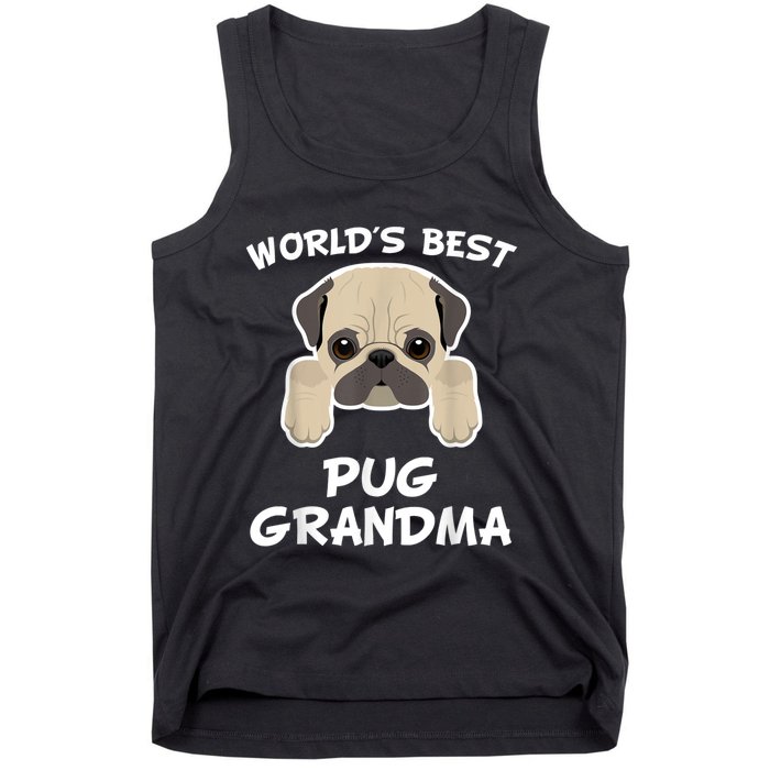 World's Best Pug Grandma Dog Granddog Tank Top