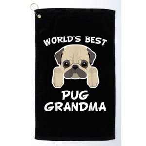 World's Best Pug Grandma Dog Granddog Platinum Collection Golf Towel