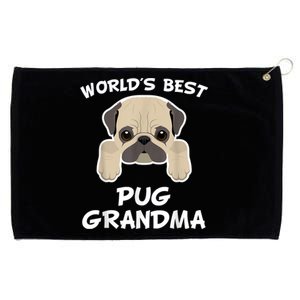 World's Best Pug Grandma Dog Granddog Grommeted Golf Towel