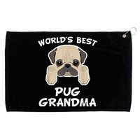 World's Best Pug Grandma Dog Granddog Grommeted Golf Towel