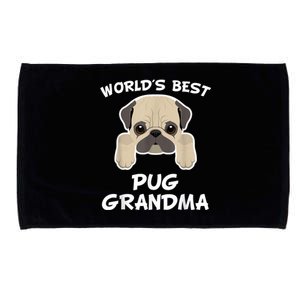 World's Best Pug Grandma Dog Granddog Microfiber Hand Towel