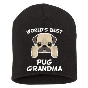 World's Best Pug Grandma Dog Granddog Short Acrylic Beanie