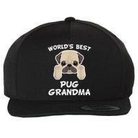 World's Best Pug Grandma Dog Granddog Wool Snapback Cap