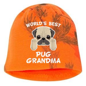 World's Best Pug Grandma Dog Granddog Kati - Camo Knit Beanie