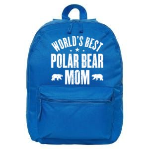 Worlds Best Polar Bear Mom Cute Gift 16 in Basic Backpack