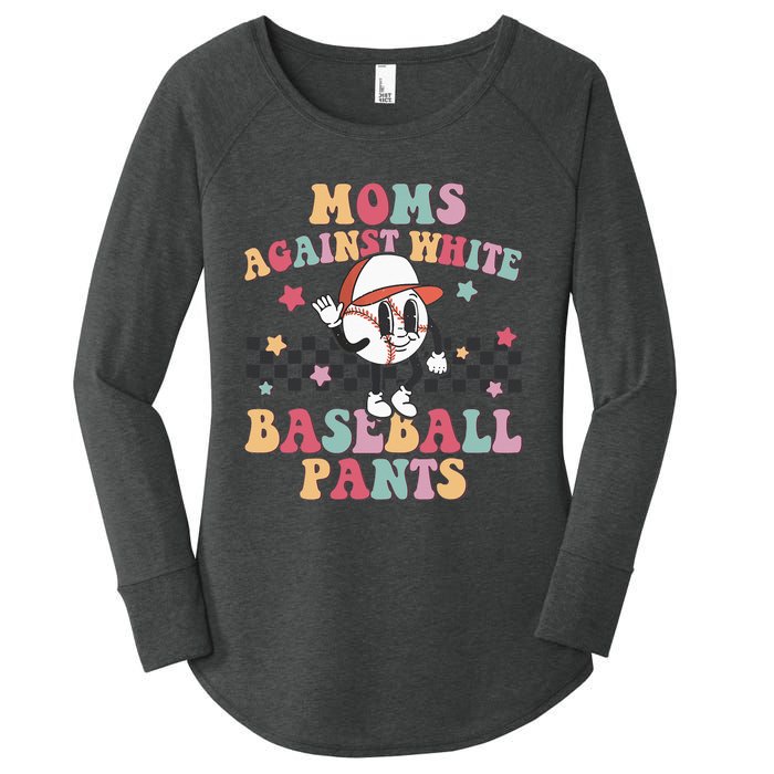 White Baseball Pants Funny Baseball Mama Baseball Mom Women's Perfect Tri Tunic Long Sleeve Shirt