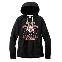 White Baseball Pants Funny Baseball Mama Baseball Mom Women's Fleece Hoodie