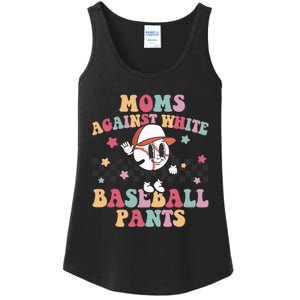 White Baseball Pants Funny Baseball Mama Baseball Mom Ladies Essential Tank