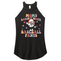 White Baseball Pants Funny Baseball Mama Baseball Mom Women's Perfect Tri Rocker Tank