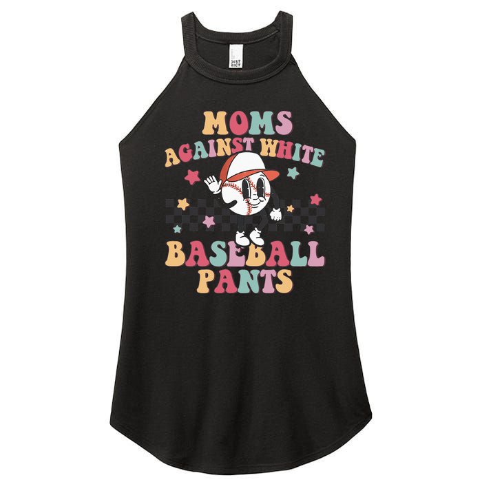 White Baseball Pants Funny Baseball Mama Baseball Mom Women's Perfect Tri Rocker Tank