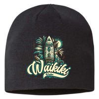 Waikiki Beach Polynesian Hawaii Surf Design Sustainable Beanie