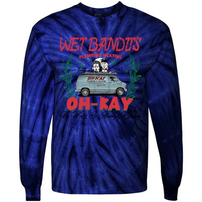 Wet Bandits Plumbing Heating Est 1990 Oh Kay Horror Character Tie-Dye Long Sleeve Shirt