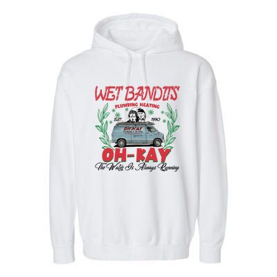 Wet Bandits Plumbing Heating Est 1990 Oh Kay Horror Character Garment-Dyed Fleece Hoodie