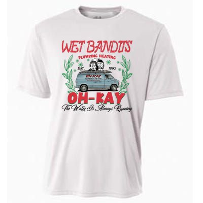 Wet Bandits Plumbing Heating Est 1990 Oh Kay Horror Character Cooling Performance Crew T-Shirt