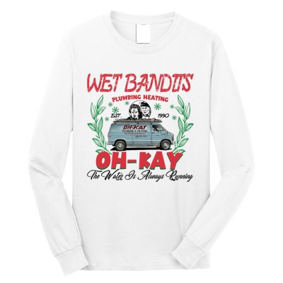 Wet Bandits Plumbing Heating Est 1990 Oh Kay Horror Character Long Sleeve Shirt