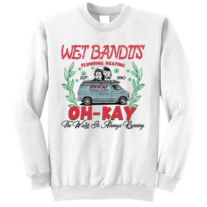 Wet Bandits Plumbing Heating Est 1990 Oh Kay Horror Character Sweatshirt