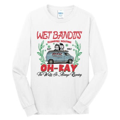 Wet Bandits Plumbing Heating Est 1990 Oh Kay Horror Character Tall Long Sleeve T-Shirt