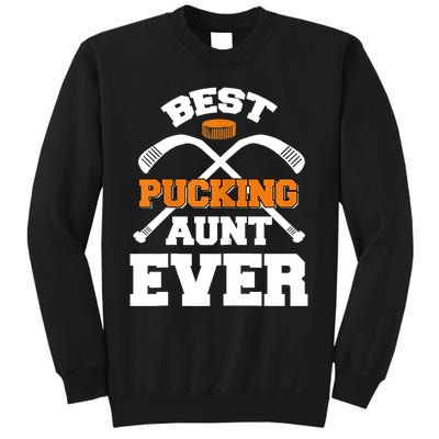 Womens Best Pucking Aunt Ever Hockey Sports Lover TShirt Sweatshirt