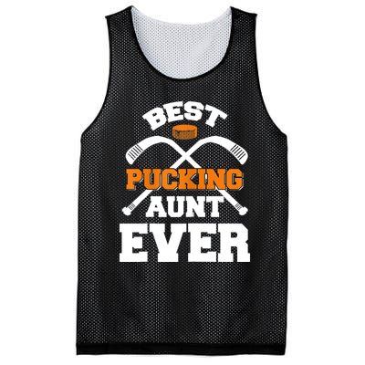 Womens Best Pucking Aunt Ever Hockey Sports Lover TShirt Mesh Reversible Basketball Jersey Tank