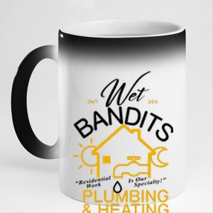 Wet Bandits Plumbing & Heating Chicago 11oz Black Color Changing Mug