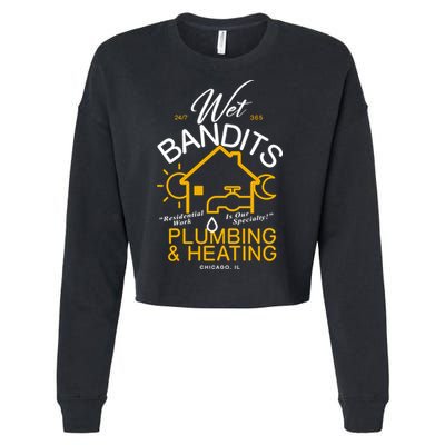 Wet Bandits Plumbing & Heating Chicago Cropped Pullover Crew