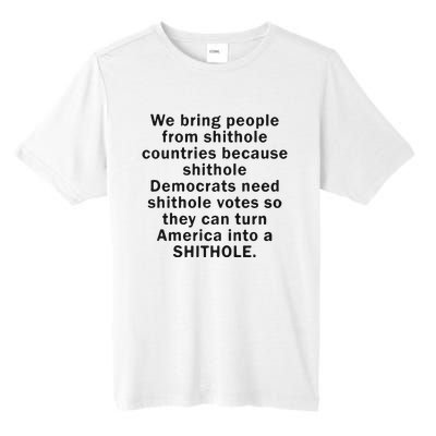 We Bring People From Shithole Countries Because Shithole Democrats Tall Fusion ChromaSoft Performance T-Shirt