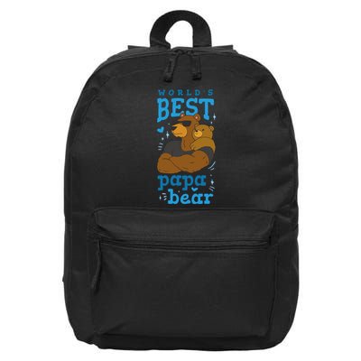 World's Best Papa Bear 16 in Basic Backpack