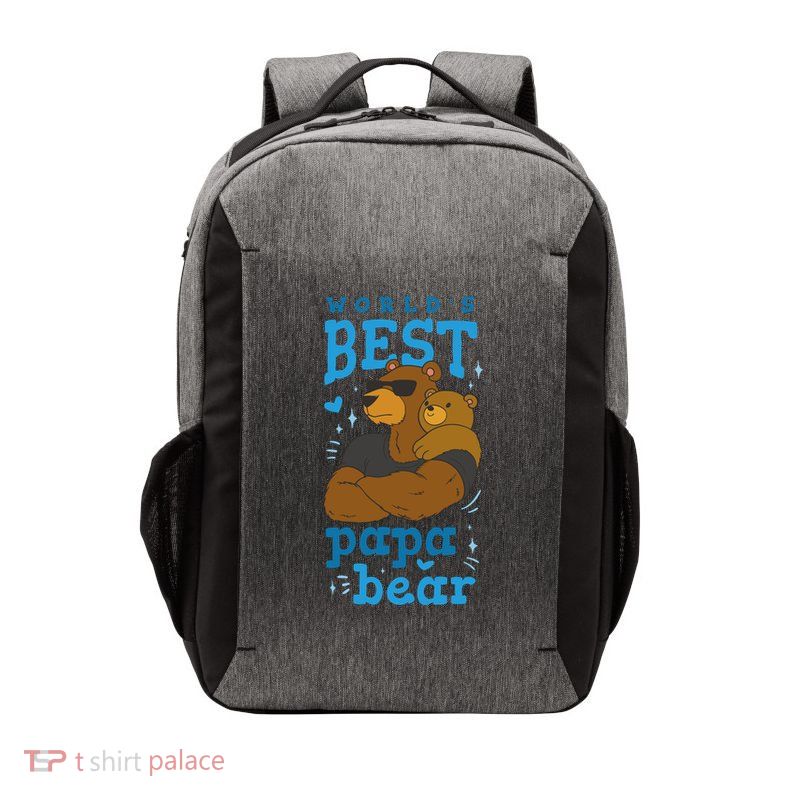 World's Best Papa Bear Vector Backpack