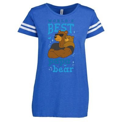 World's Best Papa Bear Enza Ladies Jersey Football T-Shirt