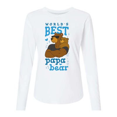 World's Best Papa Bear Womens Cotton Relaxed Long Sleeve T-Shirt