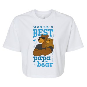 World's Best Papa Bear Bella+Canvas Jersey Crop Tee