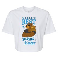 World's Best Papa Bear Bella+Canvas Jersey Crop Tee