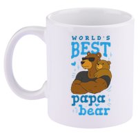 World's Best Papa Bear 11oz C Handle Ceramic Mug