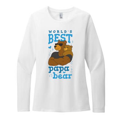 World's Best Papa Bear Womens CVC Long Sleeve Shirt