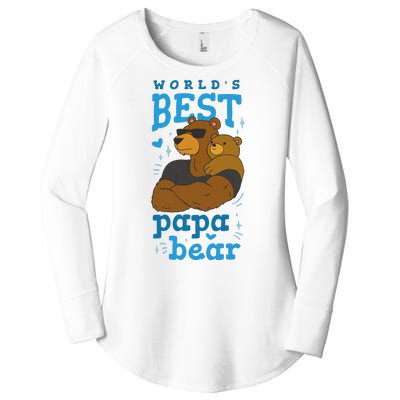 World's Best Papa Bear Women's Perfect Tri Tunic Long Sleeve Shirt