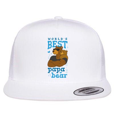 World's Best Papa Bear Flatbill Hat