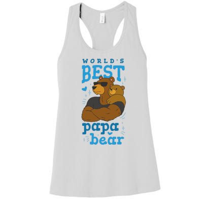 World's Best Papa Bear Women's Racerback Tank