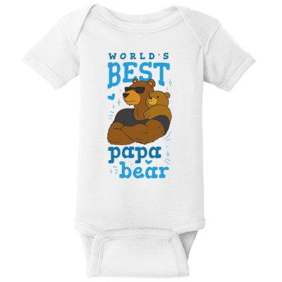 World's Best Papa Bear Baby Bodysuit