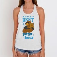 World's Best Papa Bear Women's Knotted Racerback Tank