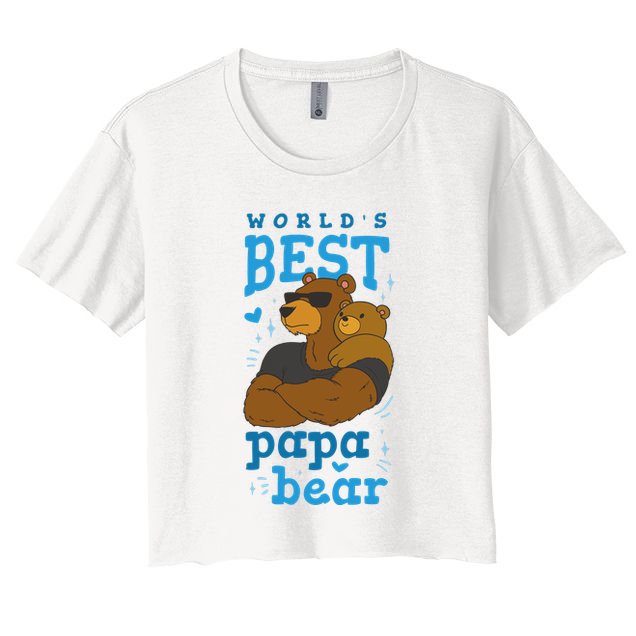 World's Best Papa Bear Crop Top
