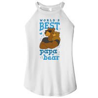 World's Best Papa Bear Women's Perfect Tri Rocker Tank