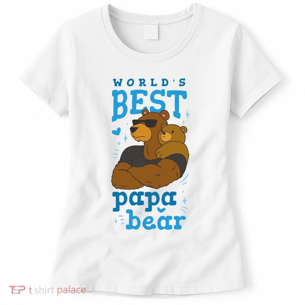 World's Best Papa Bear Womens T-Shirt