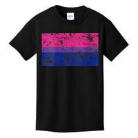 Womens Bisexual Pride Flag Vintage Bisexual Bi Flag Kids T-Shirt