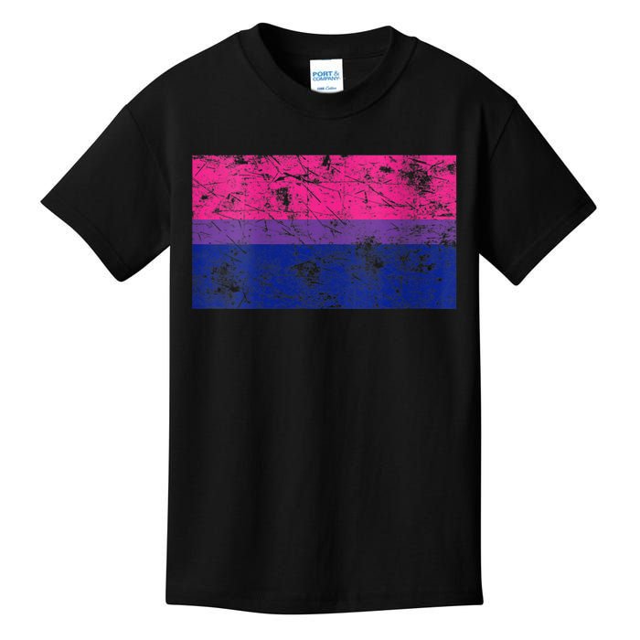 Womens Bisexual Pride Flag Vintage Bisexual Bi Flag Kids T-Shirt