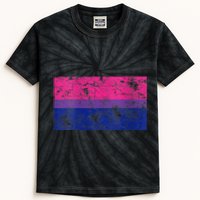 Womens Bisexual Pride Flag Vintage Bisexual Bi Flag Kids Tie-Dye T-Shirt