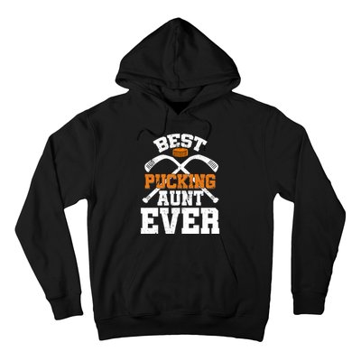 Womens Best Pucking Aunt Ever Hockey Sports Lover Hoodie