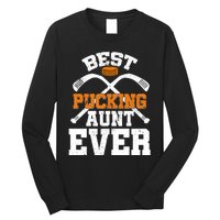 Womens Best Pucking Aunt Ever Hockey Sports Lover Long Sleeve Shirt